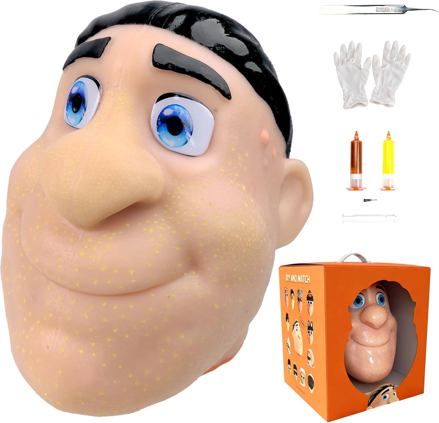 Realistic Acne Popping Stress Relief Toy - Big Head Pimple Squeezer For Anxiety Relief