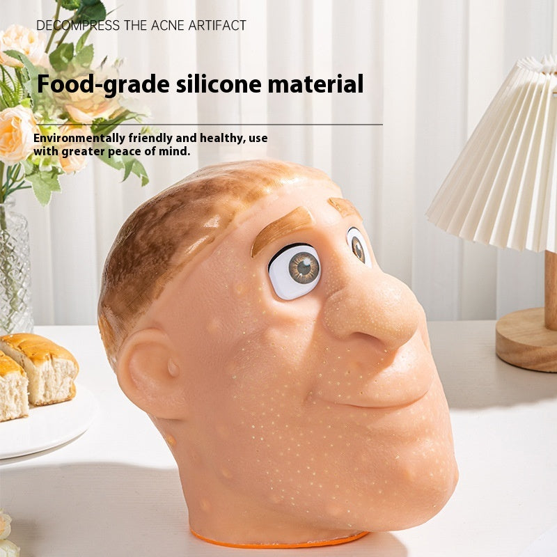 Eco-Friendly Realistic Acne Popping Stress Relief Toy - Big Head Pimple Squeezer For Anxiety Relief