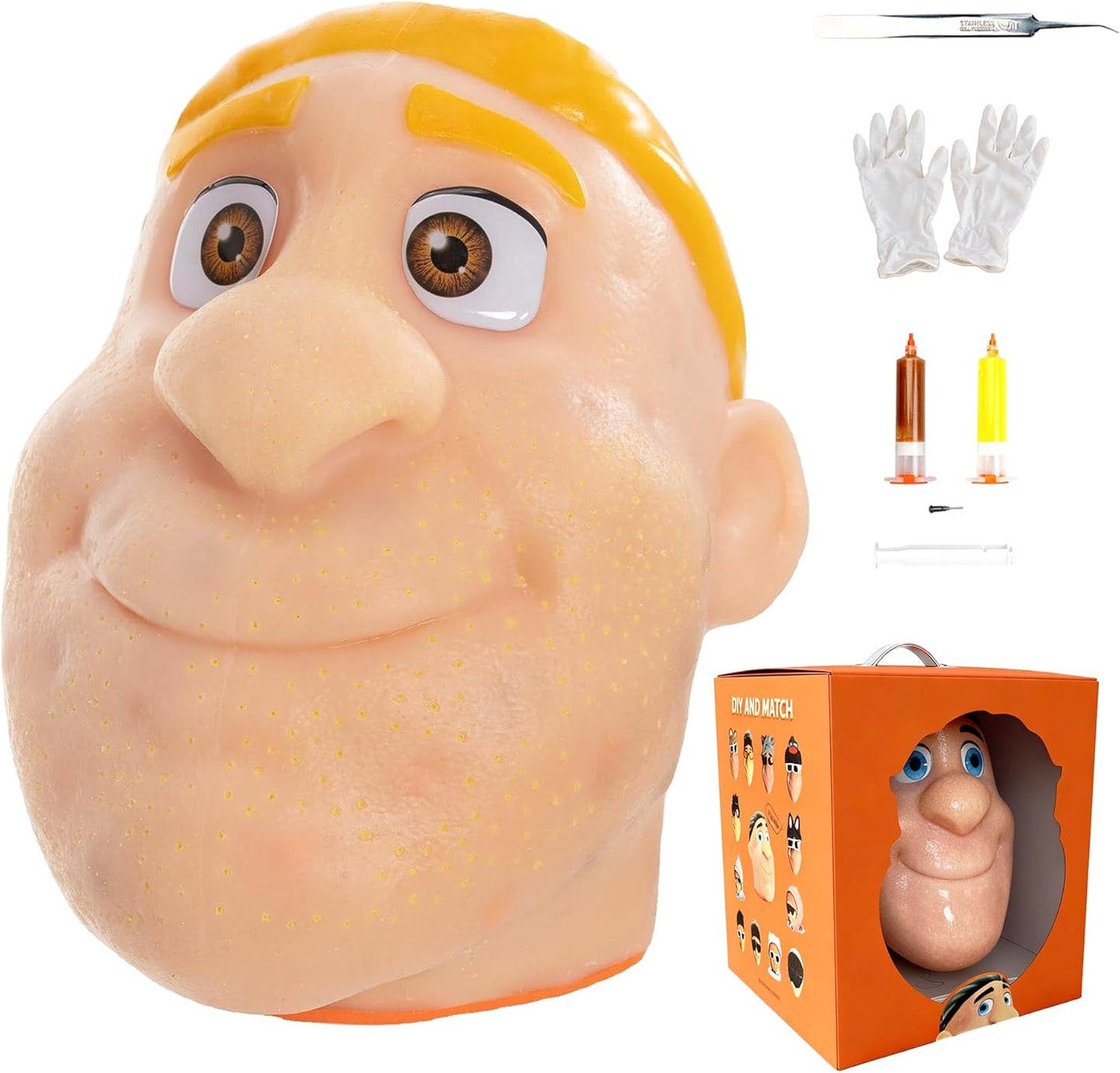 Realistic Acne Popping Stress Relief Toy - Big Head Pimple Squeezer For Anxiety Relief